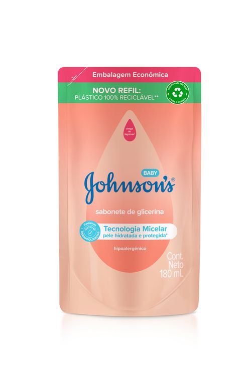 Sabonete Líquido Johnson's Baby Da Cabeça Aos Pés Glicerina Refil 180ml