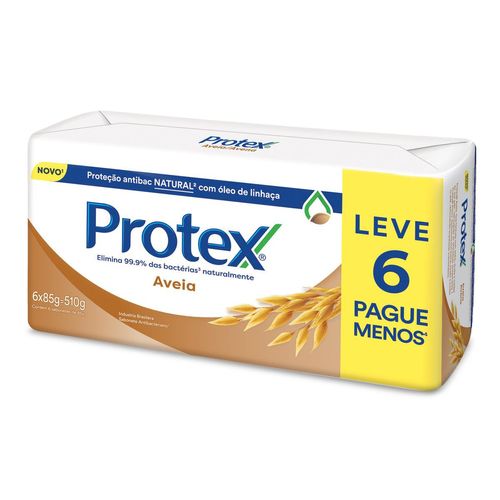Kit Sabonete Barra Protex Aveia 85g Leve 6 Pague Menos