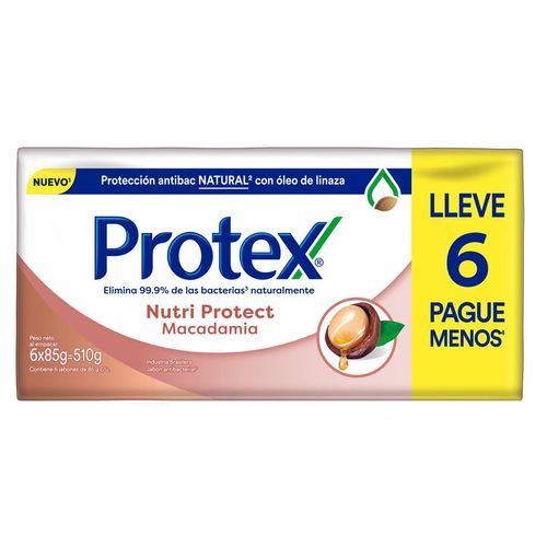 Kit Sabonete Barra Protex Macadâmia 85g Leve 6 Pague Menos