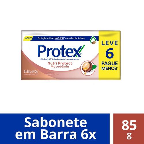 Kit Sabonete Barra Protex Macadâmia 85g Leve 6 Pague Menos