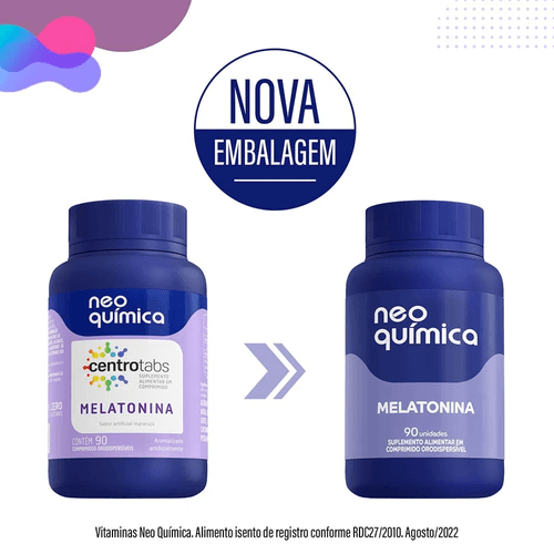 Suplemento Alimentar Melatonina Neo Química com 90 Comprimidos