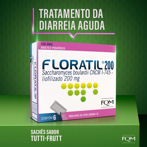 Floratil 200mg com 6 Sachês