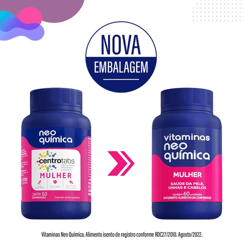 Vitaminas Neo Química Mulher com 60 Comprimidos