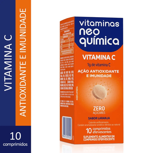 Vitaminas Neoquímica Vitamina C com 10 Comprimidos Enfervescente