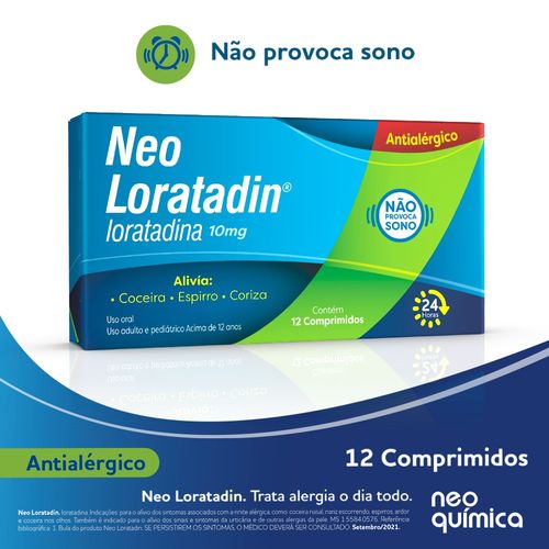 Neo Loratadin 10mg com 12 comprimidos