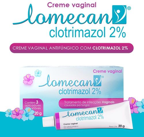 Lomecan Creme Vaginal 20g com 3 Aplicadores