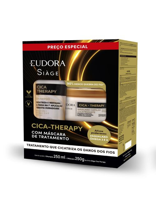 Kit Siage Cica Therapy Shampoo 250ml + Máscara 250g