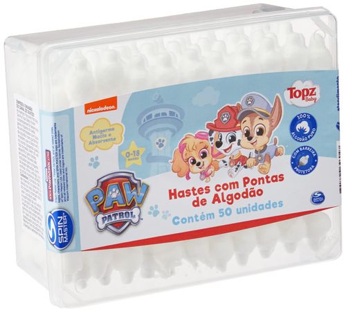 Hastes Flexíveis Topz Baby Patrulha Canina com 50 unidades