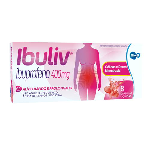 Ibuliv 400mg Com 8 Capsulas Moles