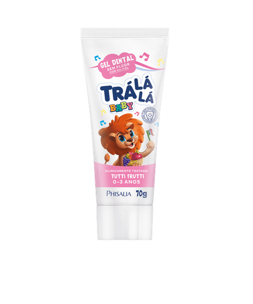 Gel Dental Trá Lá Lá Baby Sem Flúor Tutti Frutti 0-3 anos 70g