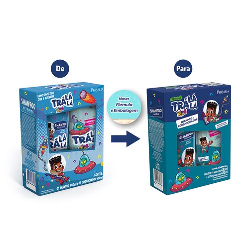 Kit Trá Lá Lá Kids Shampoo+Condicionador Nutrikids Musical Azul 480ml