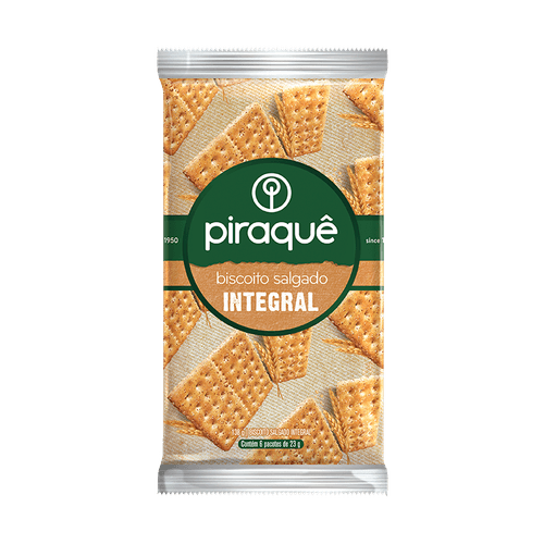 Biscoito Cracker Piraquê Salgado Integral 138g