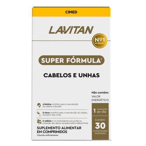 Lavitan Cabelos e Unhas Super Formula com 30 Comprimidos