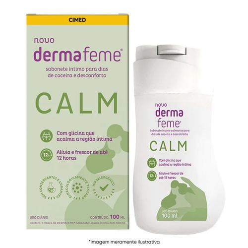 Sabonete Líquido Íntimo Dermafeme Calm Com 100ml