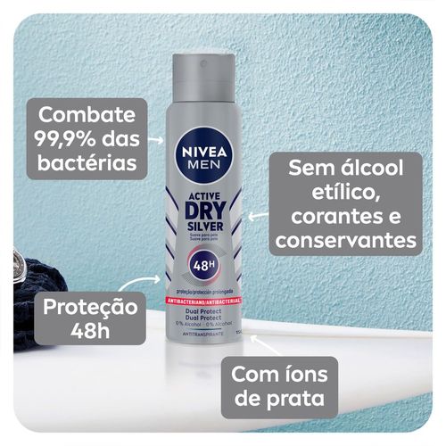 Desodorante Aerosol Nivea Men Silver Protect 150ml