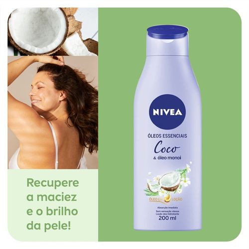 Hidratante Nivea Óleos Essenciais Coco e Óleo Monoi 200ml