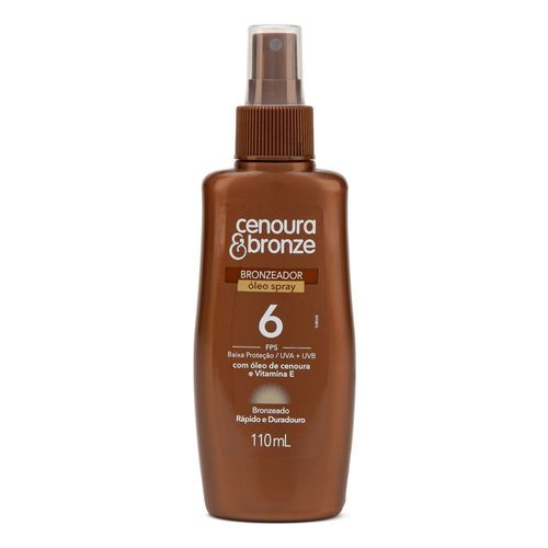Óleo Bronzeador Cenoura & Bronze FPS6 Spray 110ml
