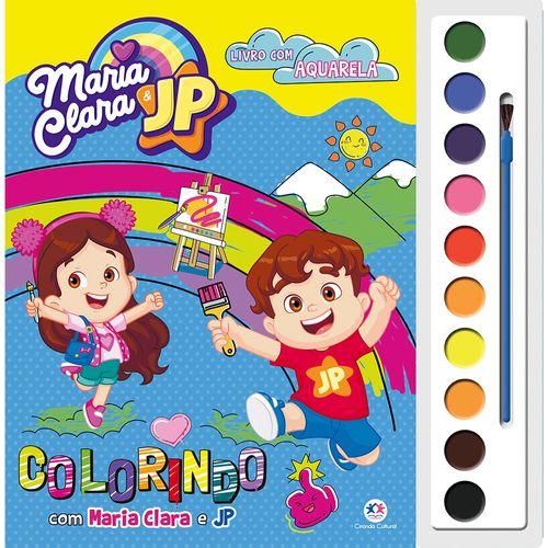 Livro Aquarela Colorindo com Maria Clara e JP Editora: Ciranda Cultural