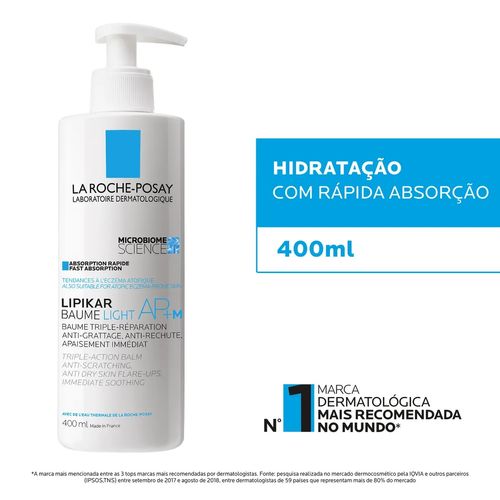 Creme Hidratante Lipikar Baume Light AP+M 400ml