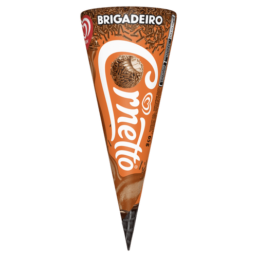 Kibon Cornetto Sorvete Brigadeiro 90ml/65g