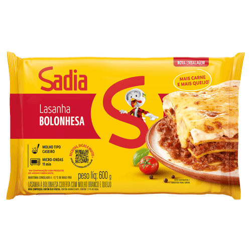 Sadia Lasanha Bolonhesa 600g