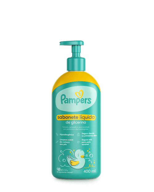 Sabonete Liquido Corporal Glicerina Pampers 400ml