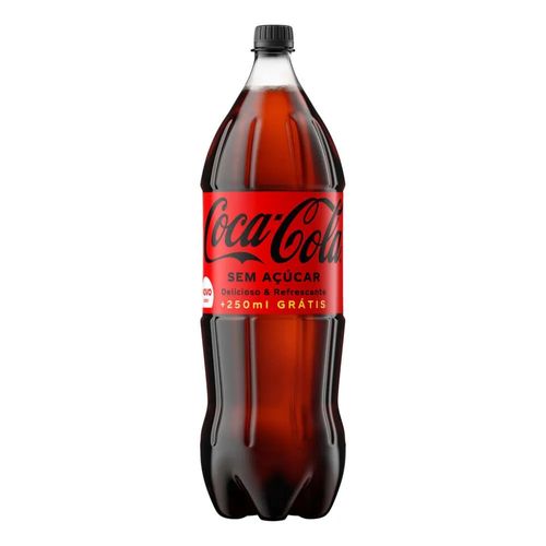 Coca Cola Sem Açucar 2L + 250Ml Gratis