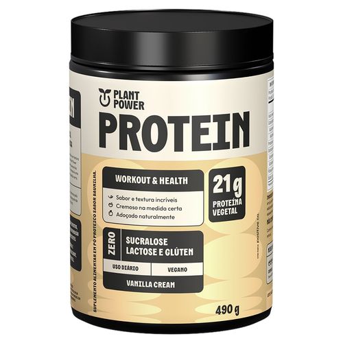 Proteína Plant Power Protein Pó Baunilha 490g