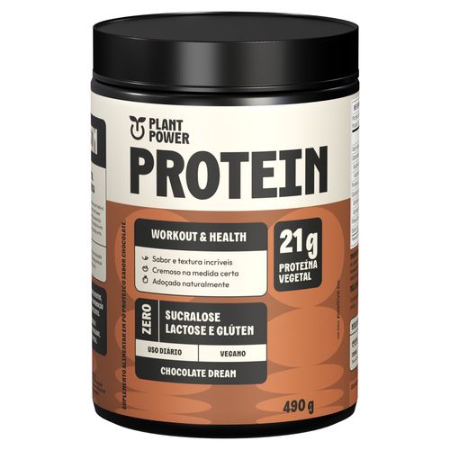 Proteína Plant Power Protein Pó Chocolate 490g