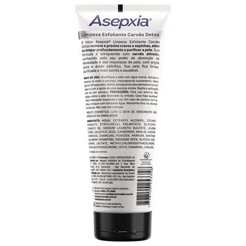 Esfoliante Asepxia Carvão Detox 120g