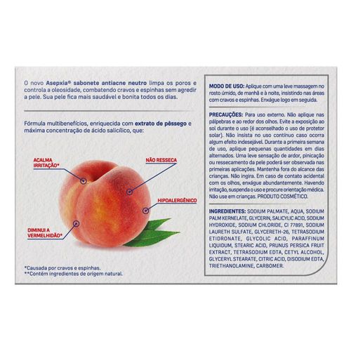 Sabonete Barra Asepxia Neutro 80g