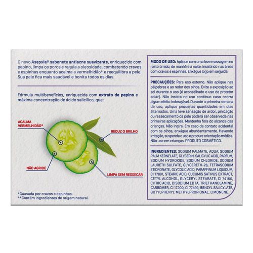 Sabonete Barra Asepxia Suavizante 80g