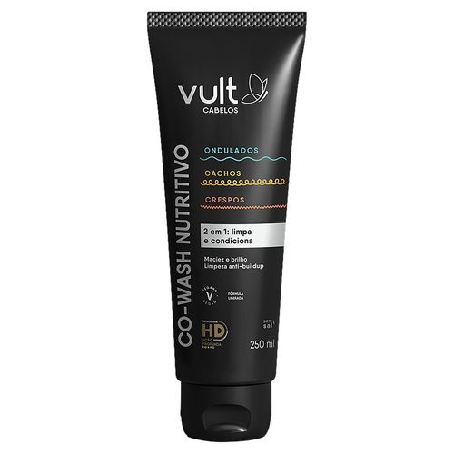 Co-Wash Nutritivo 2 em 1 Vult Cabelos Ondulados Cachos e Crespos 250ml