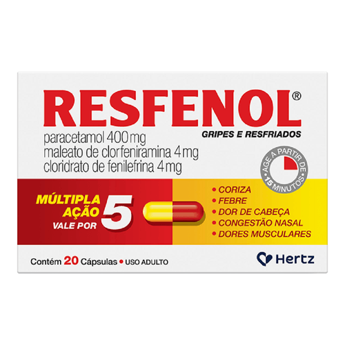 Resfenol com 20 cápsulas