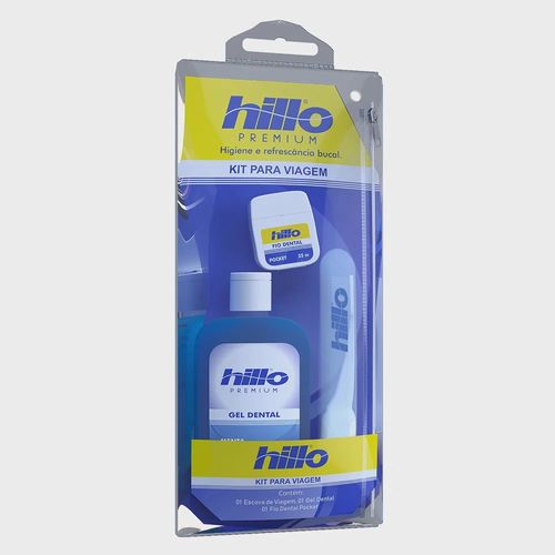 Kit Viagem Hillo Escova + Fio Dental + GEL Dental