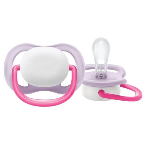 Chupeta Philips Aventis Ultra Air Unitária Menina Branco/Rosa 0 a 6 meses