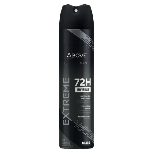Antitranspirante Aerossol Invisible Black 72h Above Men Extreme 150ml