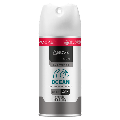 Antitranspirante Jato Seco Ocean 48h Pocket Above Men Elements 100ml