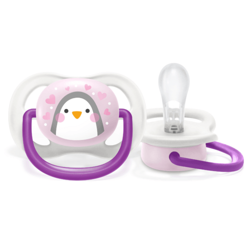 Chupeta Philips Aventis Ultra Air Unitária Menina Pinguim 0 a 6 meses