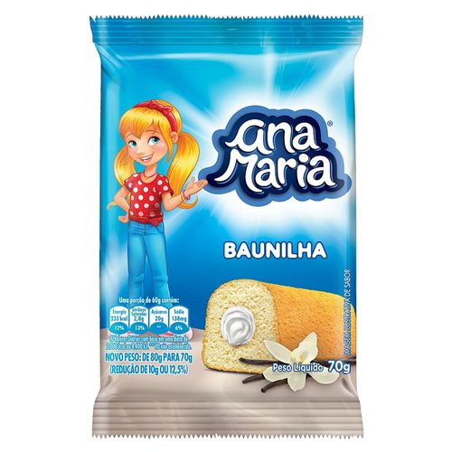 Bolinho Ana Maria Baunilha com 70g