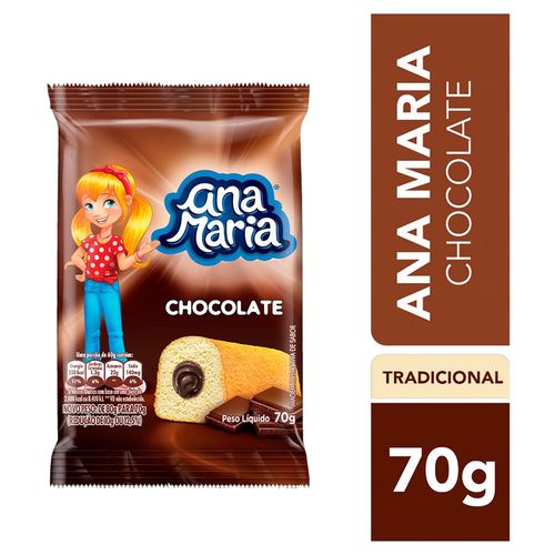 Bolinho Ana Maria Baunilha Recheio Chocolate com 70g
