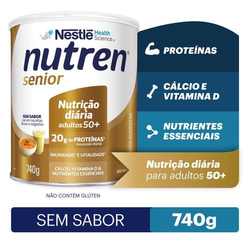Complemento Alimentar Nutren Senior Pó Sem Sabor Lata 740g