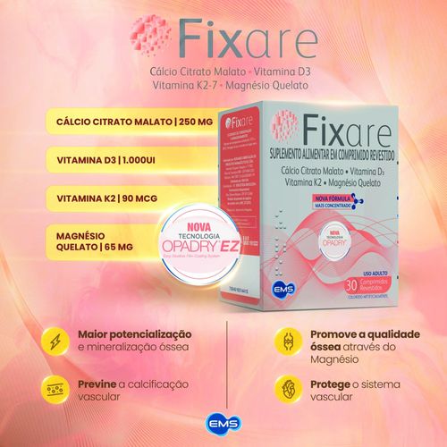 Fixare com 30 comprimidos