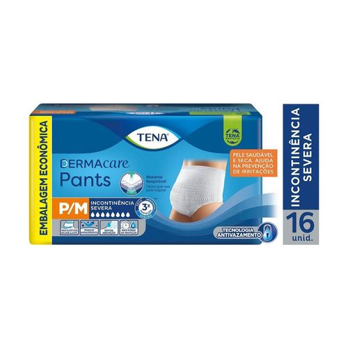Roupa Íntima Tena Pants Dermacare P/M com 16 Unidades