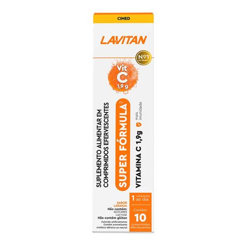 Lavitan Super Formula Vitamina C 1,9 com 10 Comprimidos Efervecentes