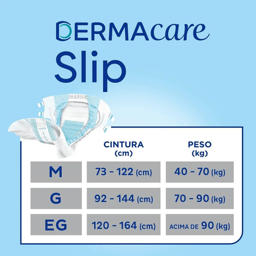 Fralda Geriátrica Tena Dermacare Slip G com 8 Unidades