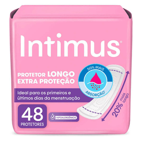 Protetor Diário Intimus Extra Longo com 48 Unidades