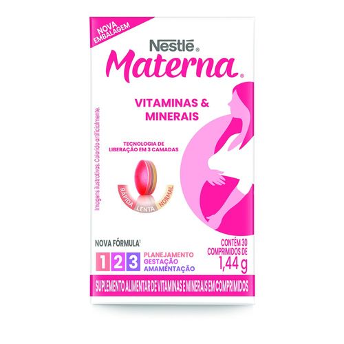 Suplemento Vitamínico para Gestantes Materna com 30 Drágeas