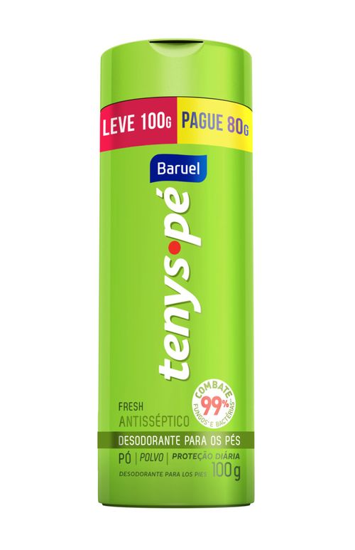 Talco para Pés Tenys Pé Leve 100g Pague 80g