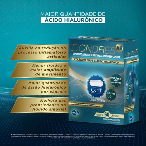 Suplemento Alimentar Codres AH UC-II com 60 Cápsulas